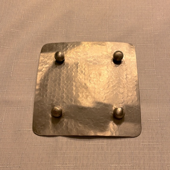 Vintage Stainless Steel Candle Holder & Candles. - Picture 4 of 11